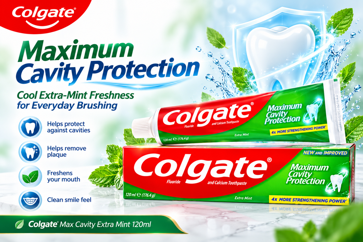 Colgate Max Cavity Extra Mint 120ml – Everyday Oral Care