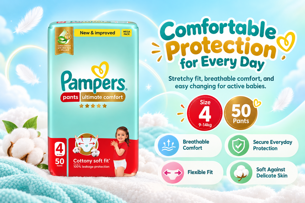 Pampers Premium Care Pants Size 4–x 50 Pants (100 Count)