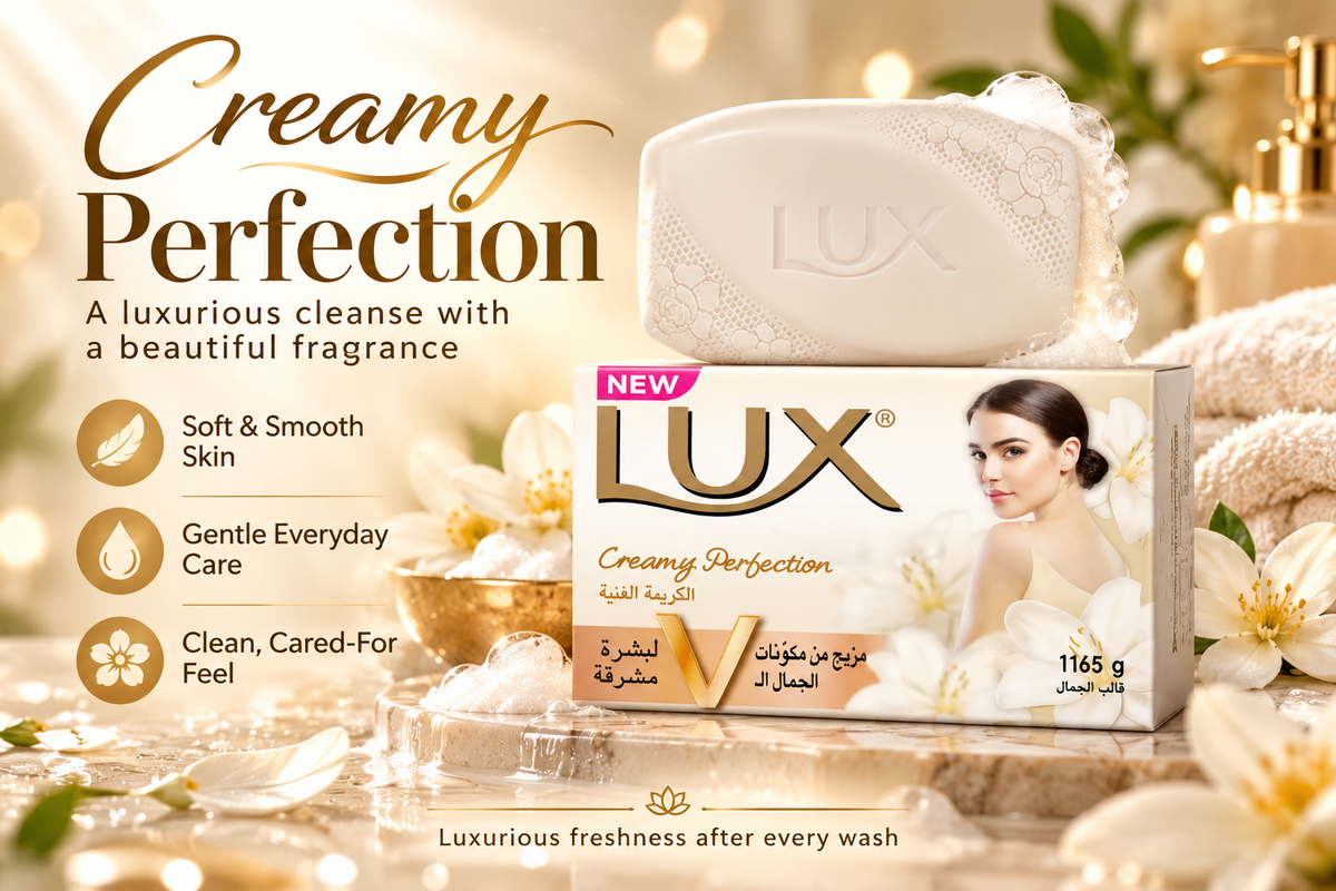 Lux Creamy Perfection 165g x 4pcs – Gentle Daily Cleansing Soap