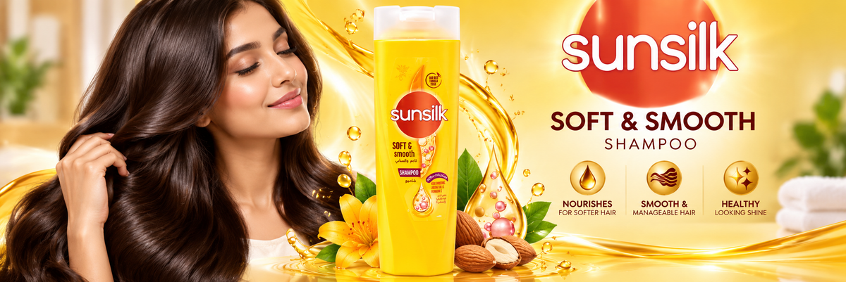 Sunsilk Soft & Smooth Shampoo 350ml – Smooth, Manageable & Silky Hair 3pcs