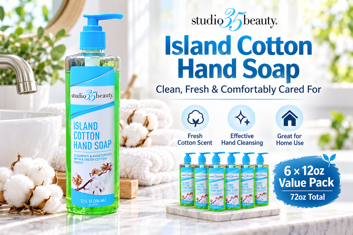 Studio 35 Island Cotton Hand Soap 6 Pack – 6 × 12oz