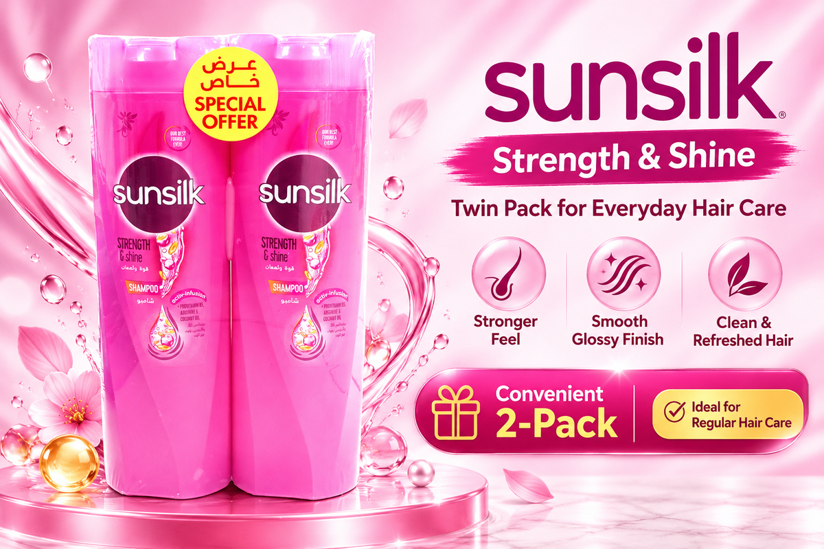 Sunsilk Strength & Shine Shampoo 350ml 2pcs – Stronger, Shinier-Looking Hair