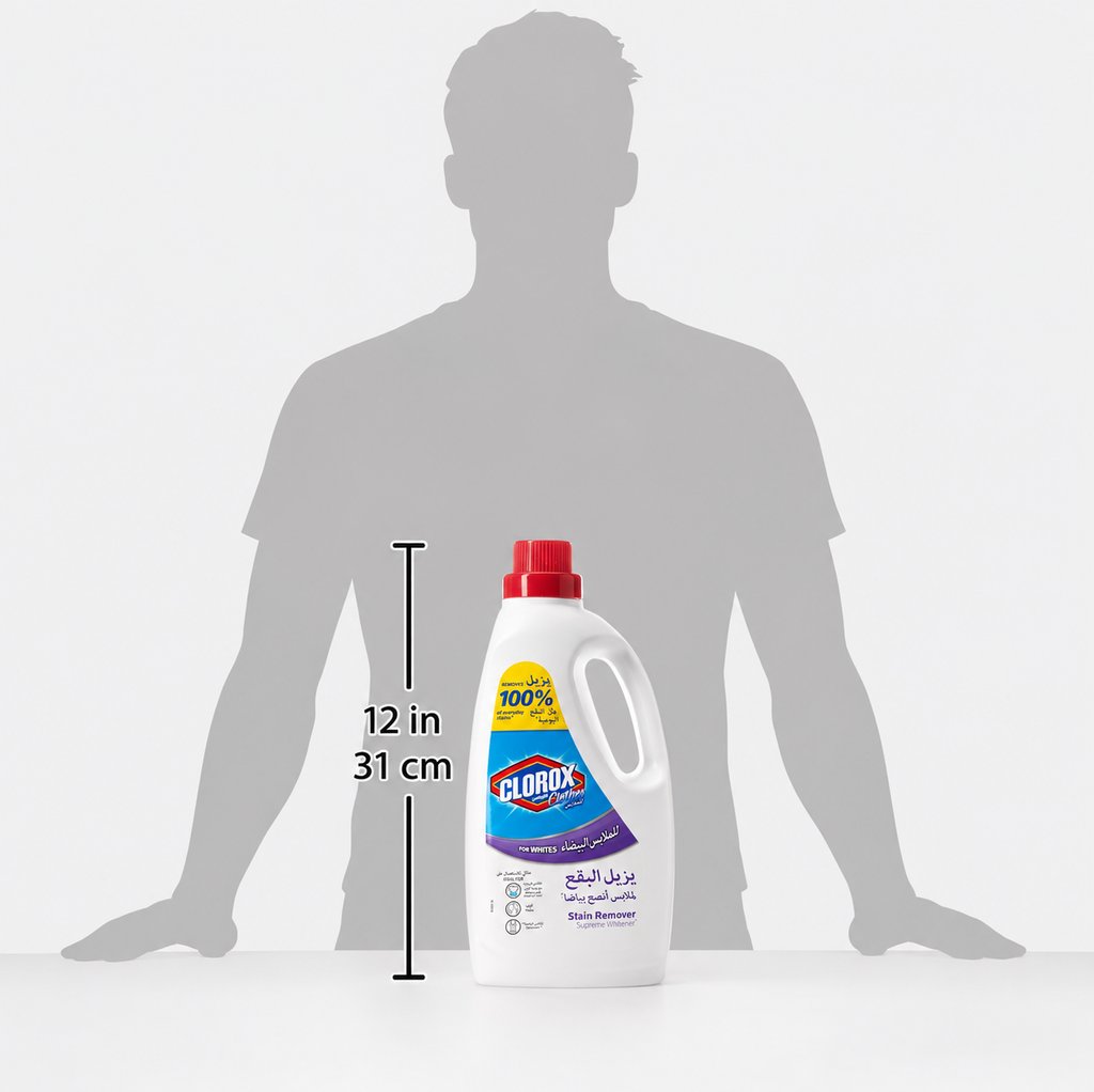 Clorox Supreme Whitener Stain Remover – 1.8L + 500ml Bonus Pack