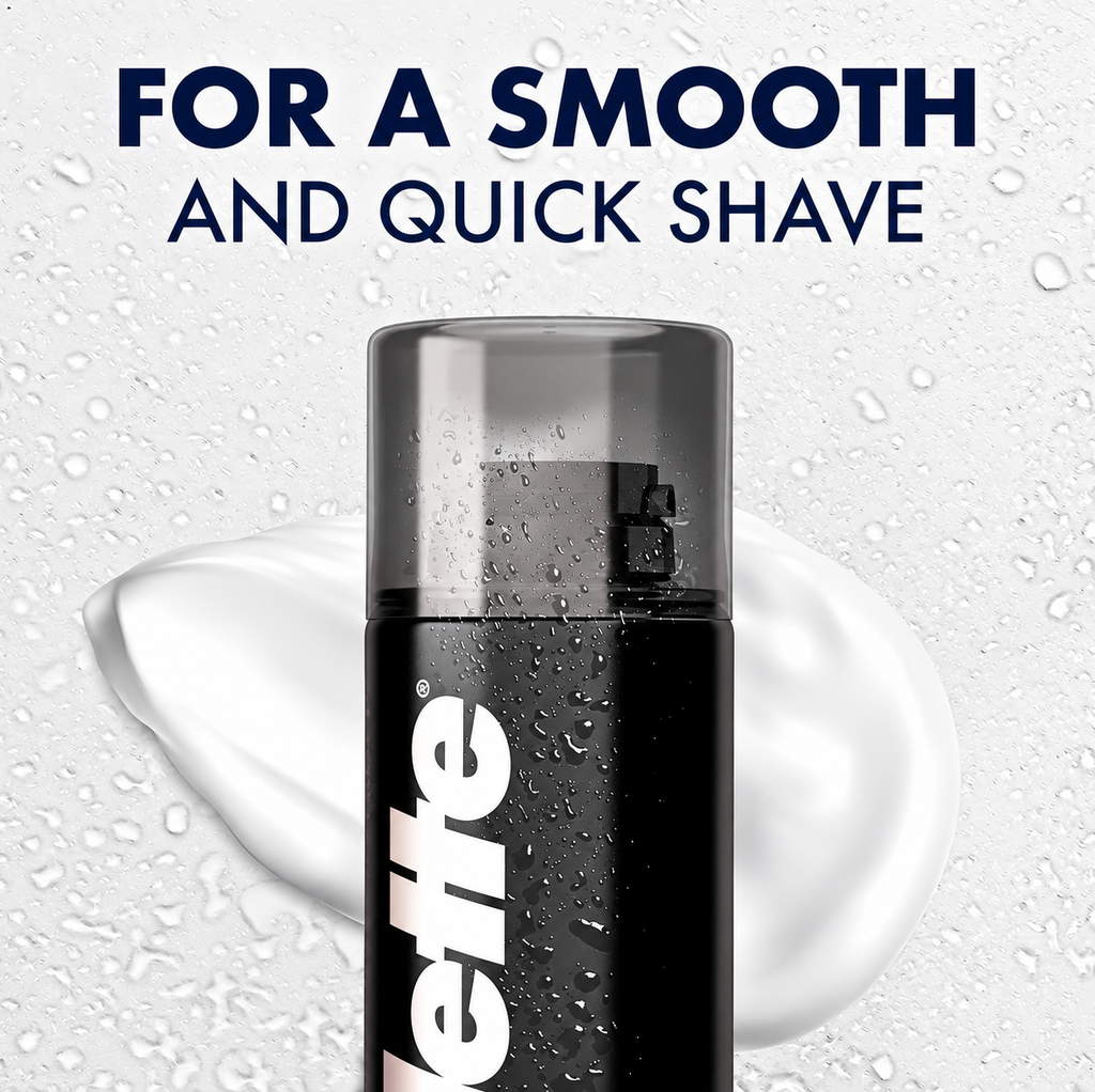 Gillette Lemon Lime Shaving Foam 200ml x 4pcs – Fresh & Smooth Shave