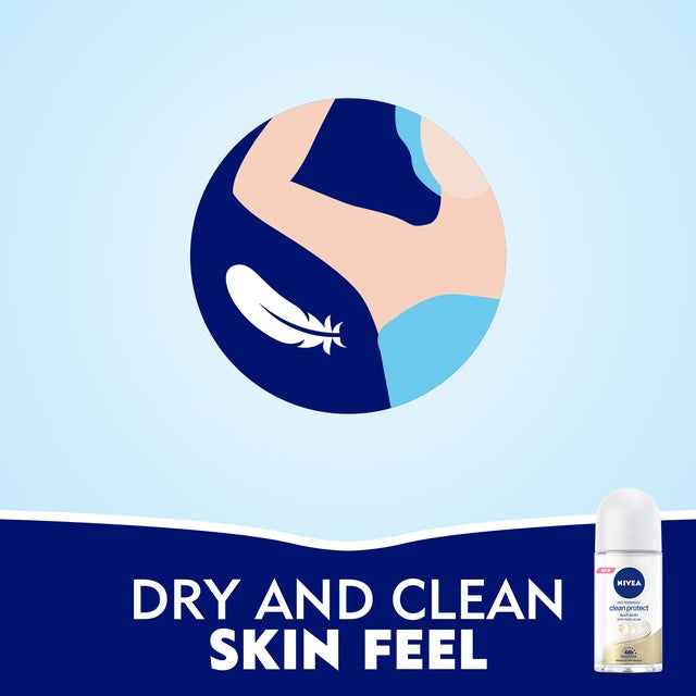 Nivea Women's Clean Protect Deodorant - 48H Long-Lasting Dryness (50 ml)