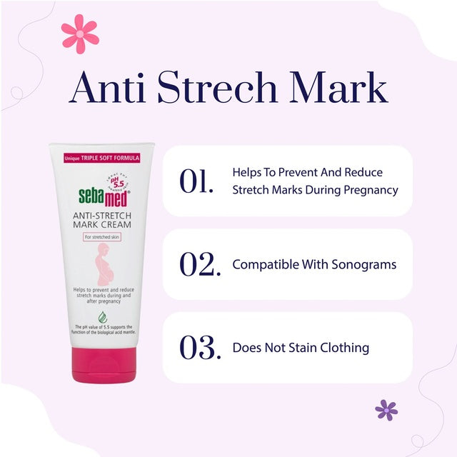 Sebamed Anti-Stretch Mark Cream with Centella Asiatica & Avocado Oil | 200ml