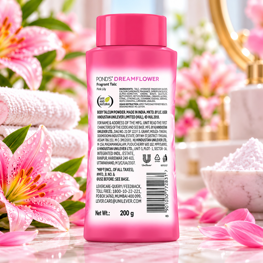 Pond's Soft Glow & Freshness Talc with Brightening Formula - 400g Total (2x200g)