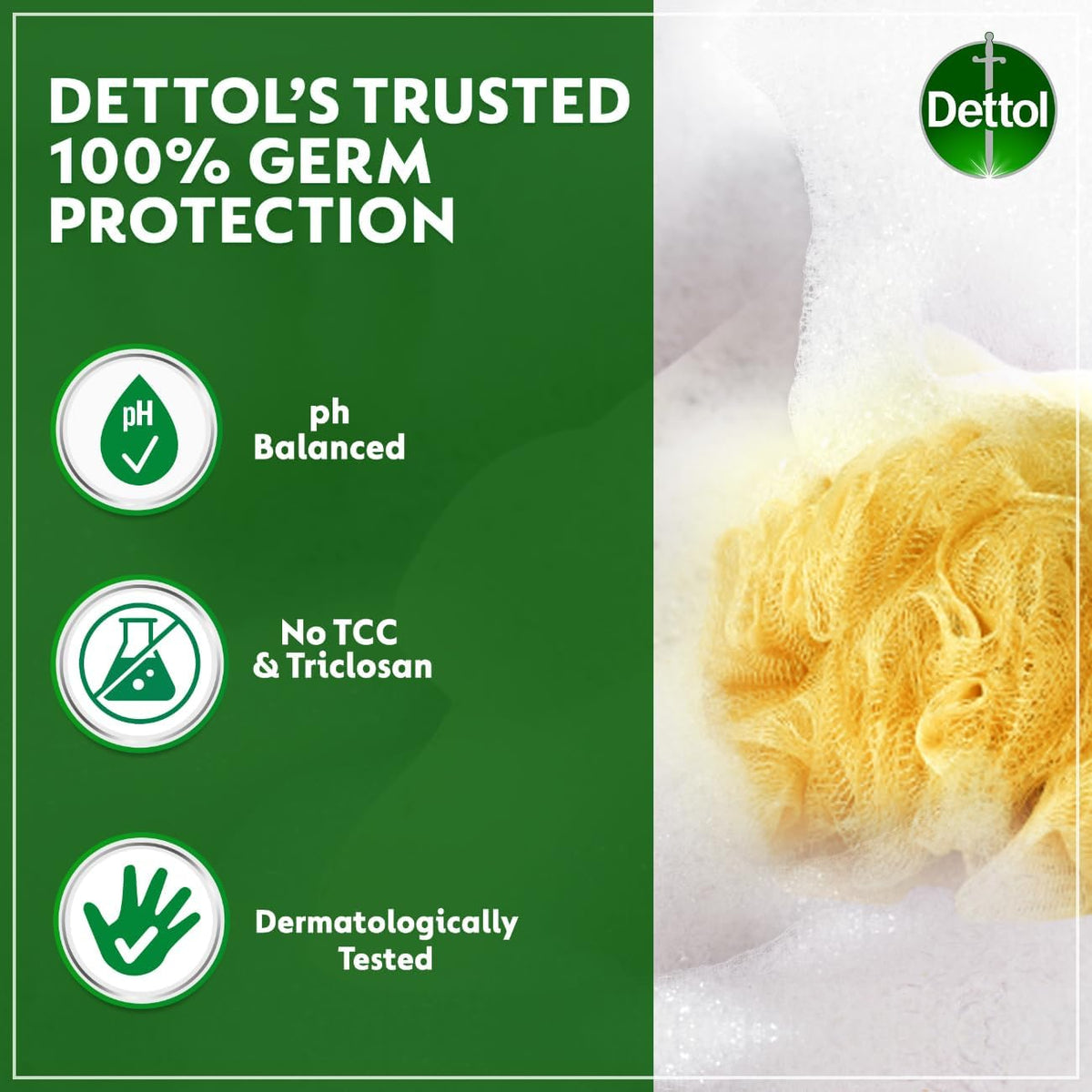 Dettol Germ Protection Shower Gel Set - Pine Fresh (250ml & 500ml Combo)