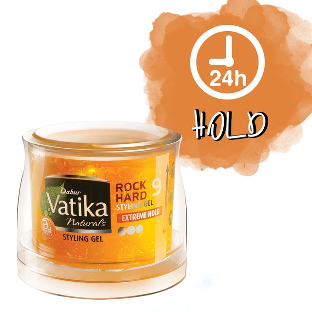 Dabur Vatika Extreme Hold Styling Hair Gel | Twin Pack (2 x 250ml)