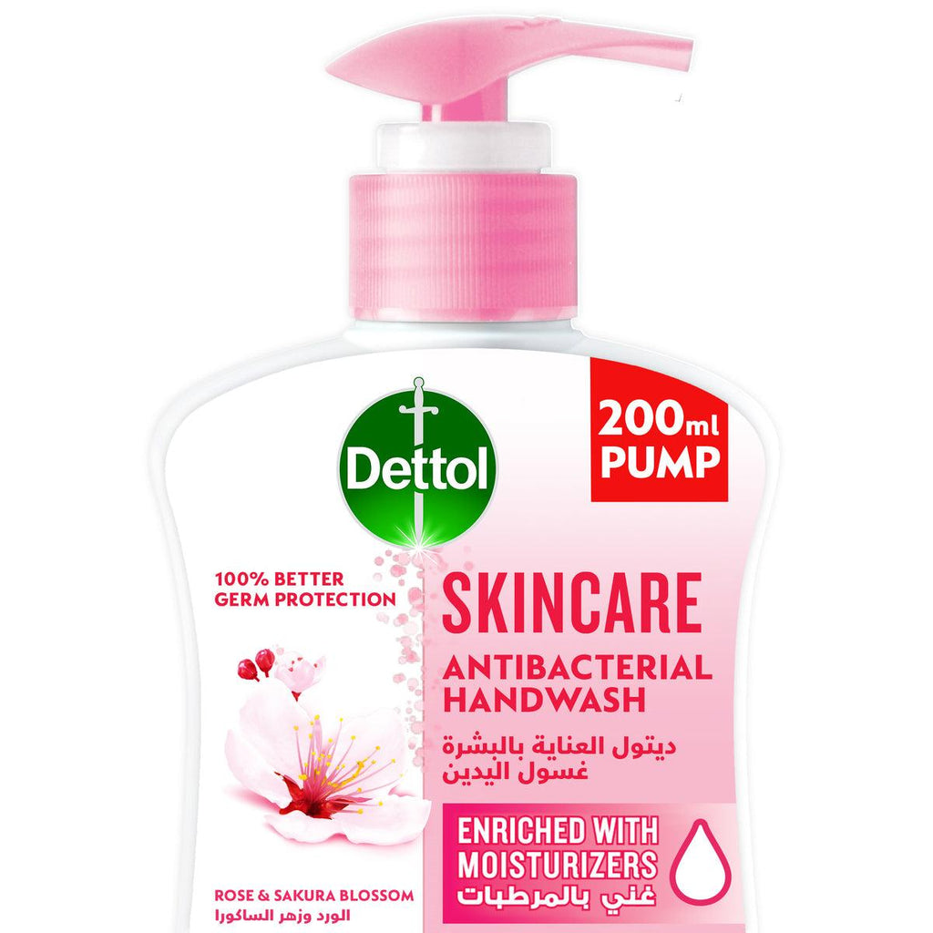 Dettol Skincare Antibacterial Hand Wash 200ml – Moisturizing & Gentle Care