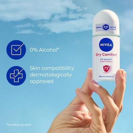 Nivea Dry Comfort Antiperspirant Roll-On for Women | 50ml