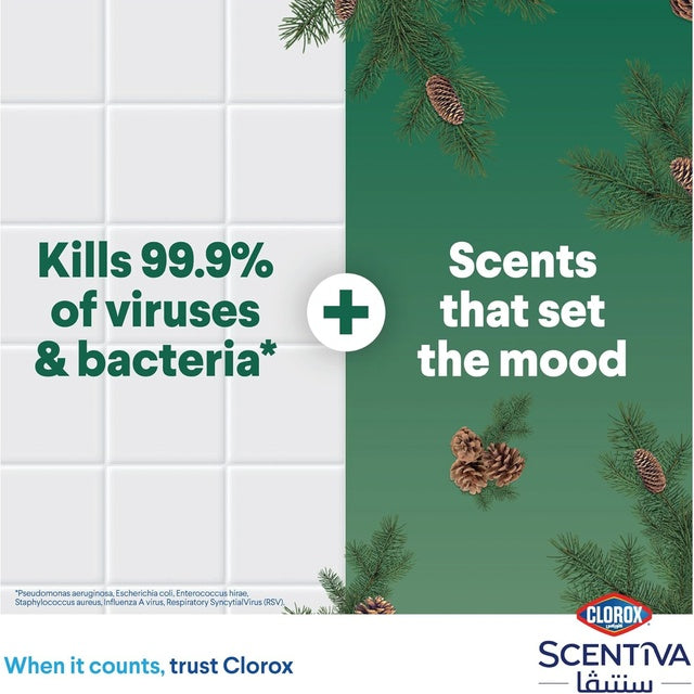 Clorox Scentiva Pine Multipurpose Disinfectant Cleaner Bleach Free 4.5 Litres