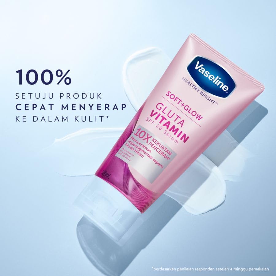 Click to see full view Vaseline Healthy Bright Soft+Glow Gluta Vitamin SPF 20 PA++ Body Serum – 180ml