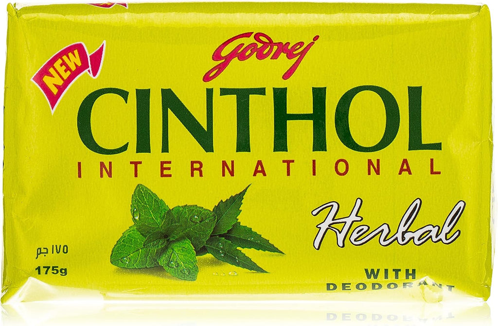 Cinthol Godrej Bar Soap 99.9% Germ Protection Herbal (With Deodarant) 175G