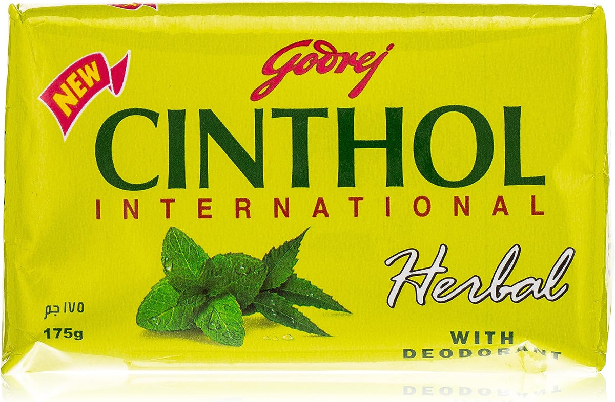 Cinthol Godrej Bar Soap 99.9% Germ Protection Herbal (With Deodarant) 175G