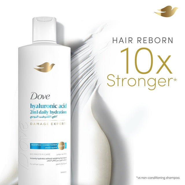 Dove Advanced Moisture Hair Shampoo Infused with Hyaluronic Acid - 400 ml