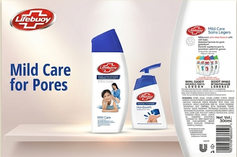 LIFEBUOY BODY WASH MILD CARE 300 ML / ACTIVE SILVER FORMULA