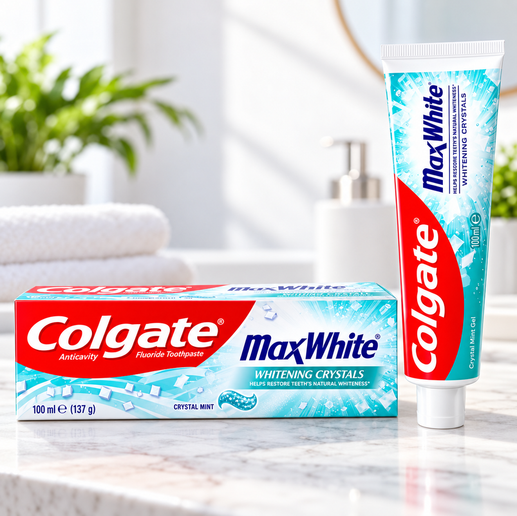 Colgate Max White Toothpaste 100ml x 6pcs – Crystal Mint Whitening Care