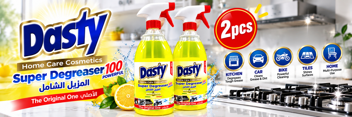 Dasty Super Degreaser Lemon 1L – Kitchen & Multi-Surface Cleaner 2pcs
