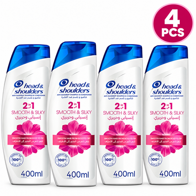 Head & Shoulders Smooth & Silky Shampoo 400ml 4pcs