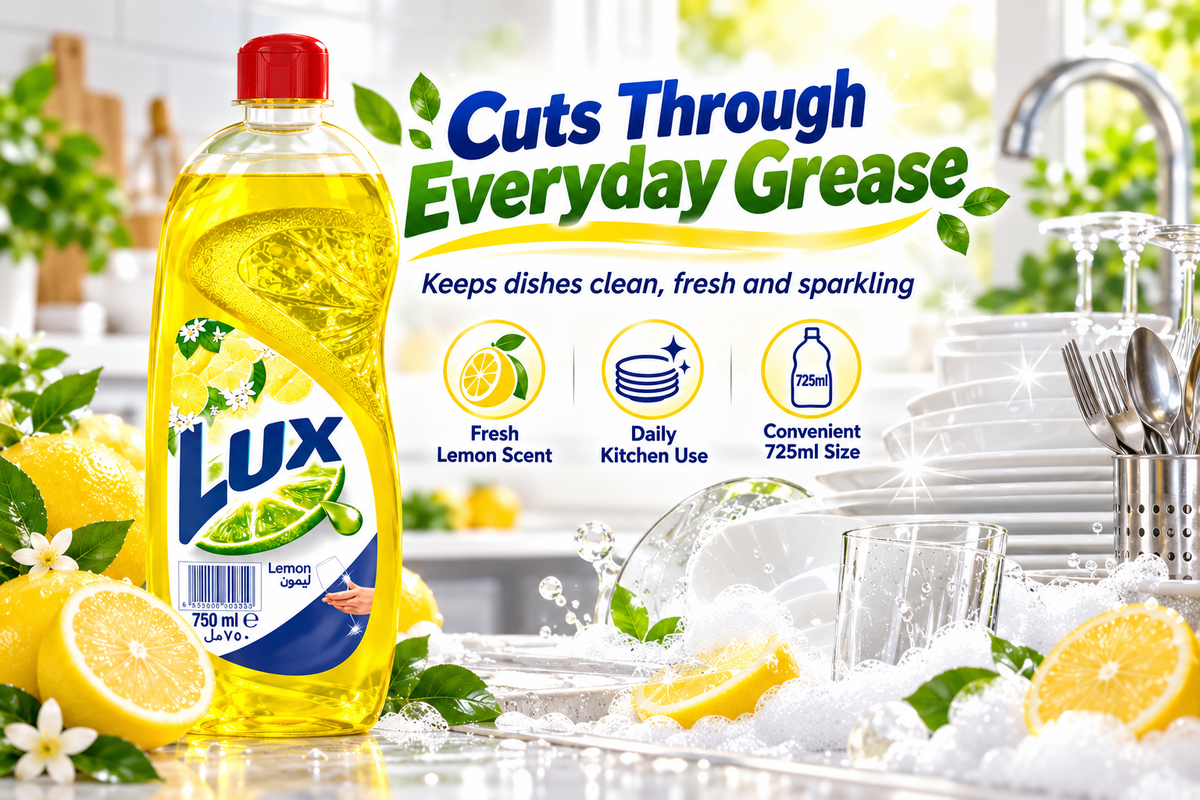 Lux Lemon Dishwashing Liquid – 725ml 4 pcs