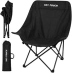 Portable Beach Chairs, Black Multi-Use Camping Chairs