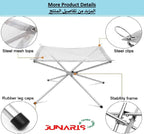 Portable Outdoor Fire Pit, Upgraded Collapsible Stainless Steel Fire Mesh Place