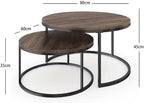 Round Coffee Table Set of 2