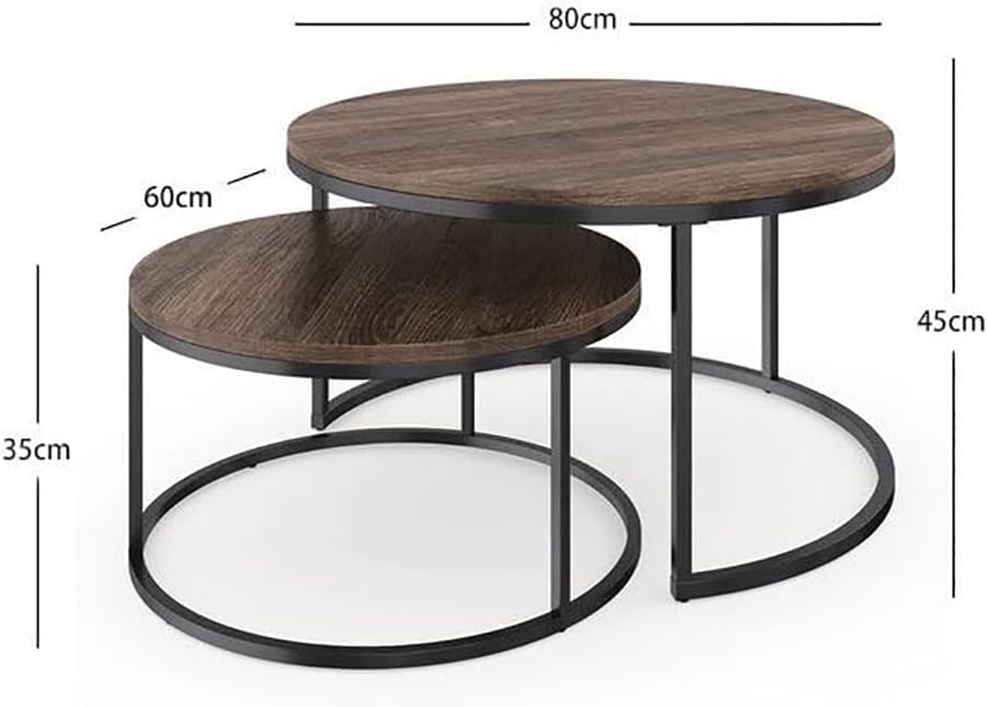 Round Coffee Table Set of 2