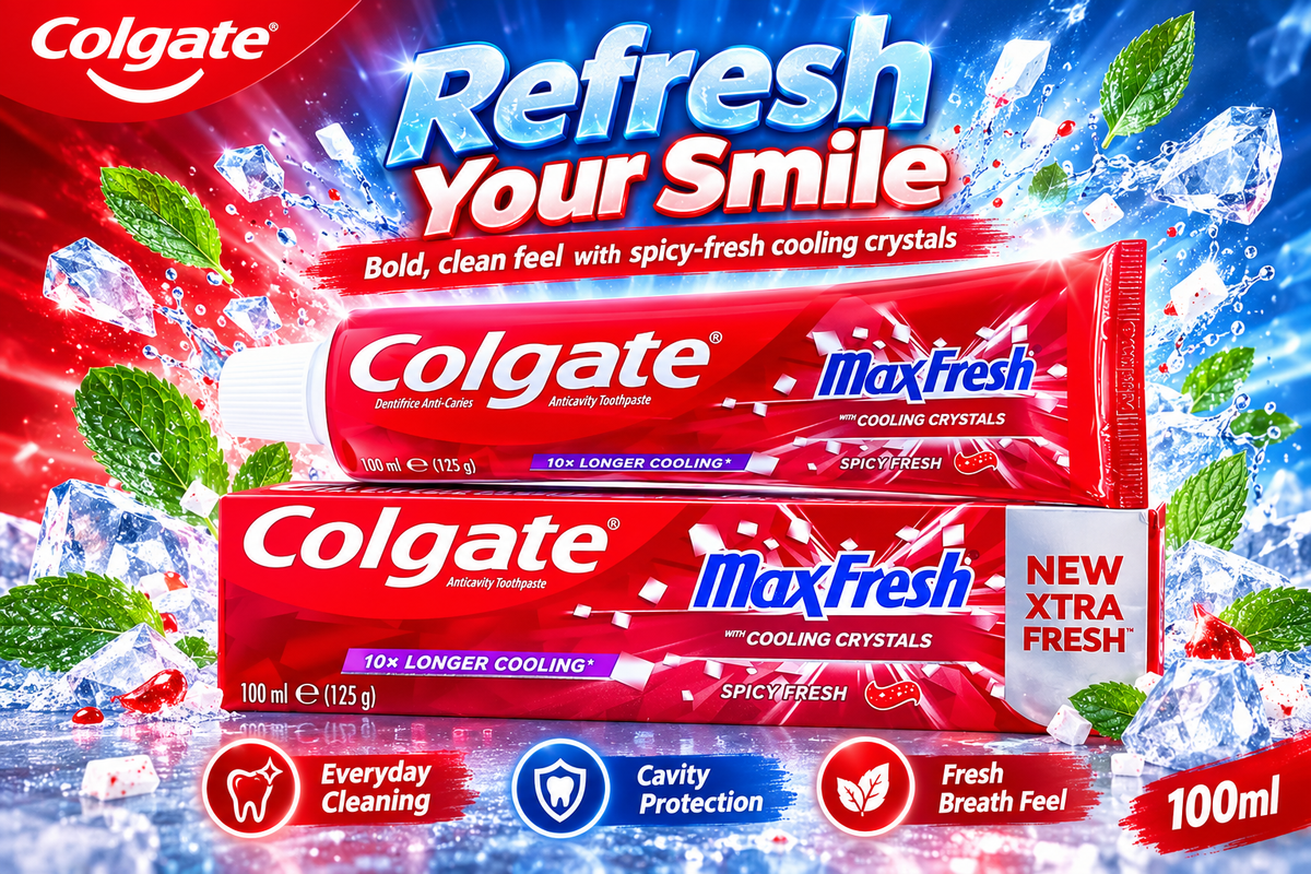 Colgate Max Fresh Spicy Fresh Toothpaste 100ml x 6pcs – Long-Lasting Freshness