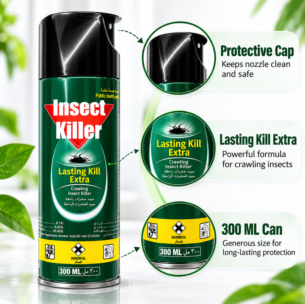 Baygon Lasting Kill Extra 500ml x 2pcs – Powerful Insect Killer Spray
