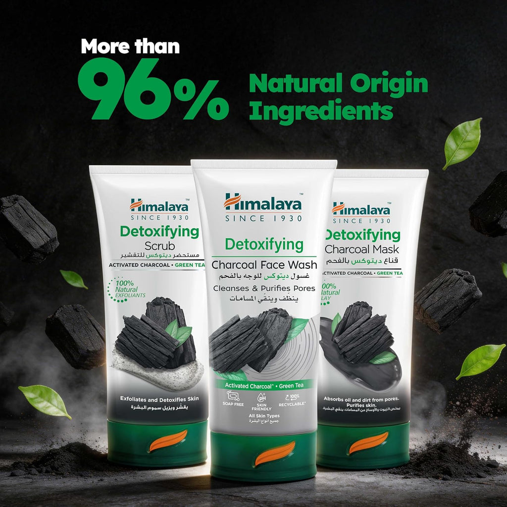 Himalaya Detoxifying Charcoal Foaming Face Wash, Cleanses Dirt, Purifies Skin, 150 ml