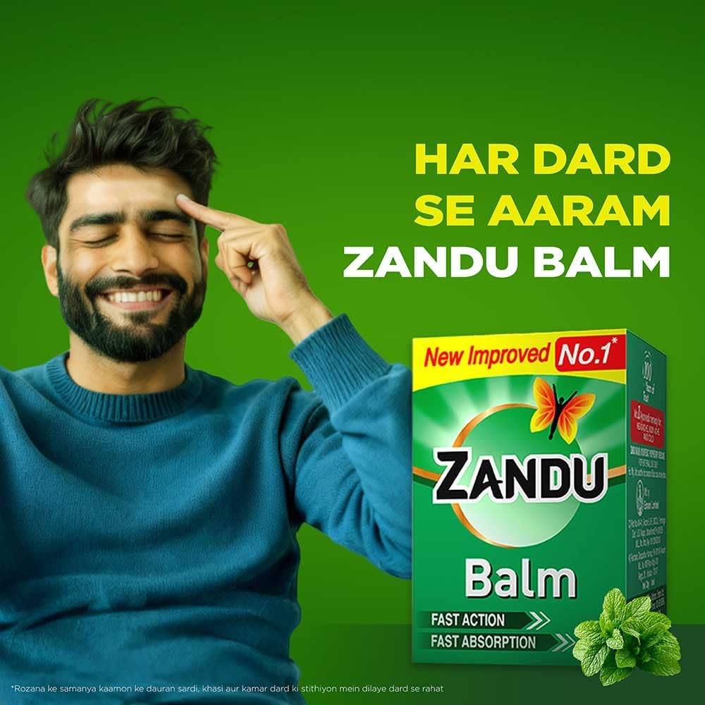 Zandu Balm, 50ml x Pack of 2, Effective relief from Headache, Body Pain, Sprain and Cold