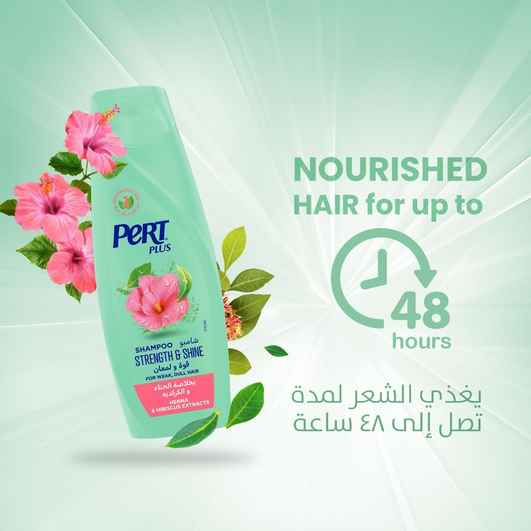 Pert Plus Strength & Shine Shampoo with Henna & Hibiscus Extract 400 ml
