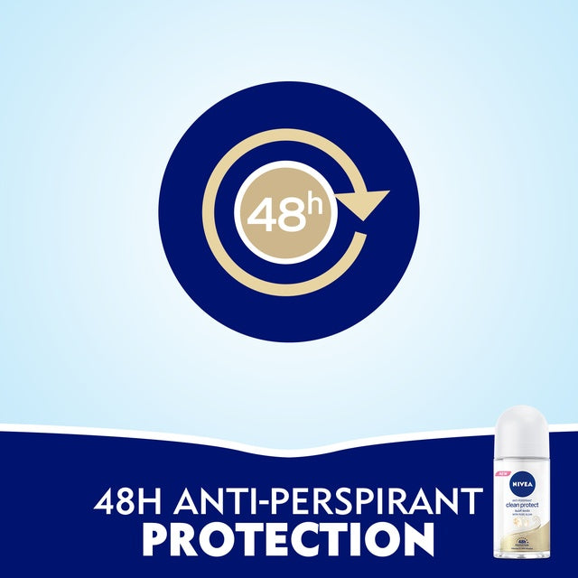 Nivea Women's Clean Protect Deodorant - 48H Long-Lasting Dryness (50 ml)