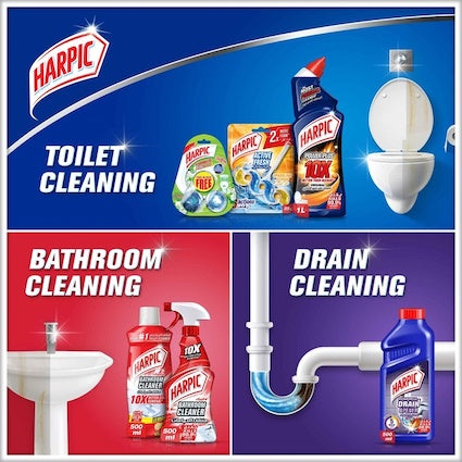 Harpic Lavender Hygiene Cageless Toilet Block | 2-Piece Pack (2 Packs Total)