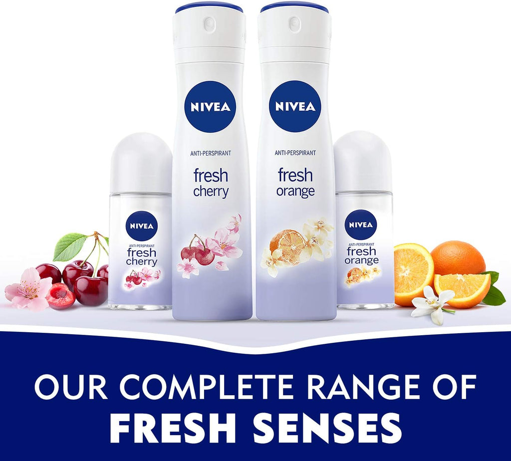 Nivea Fresh Natural Orange Long-Lasting Freshness Body Spray (2 x 150 ml)