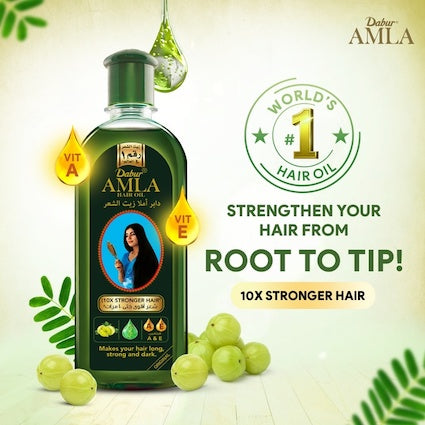 Dabur Amla Traditional Hair Oil for Long, Strong & Glossy Hair (300 ml)