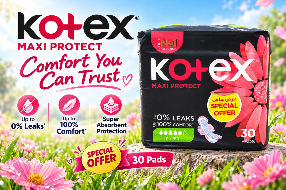 Kotex Maxi Super Pads – 4 packs x 120 pads