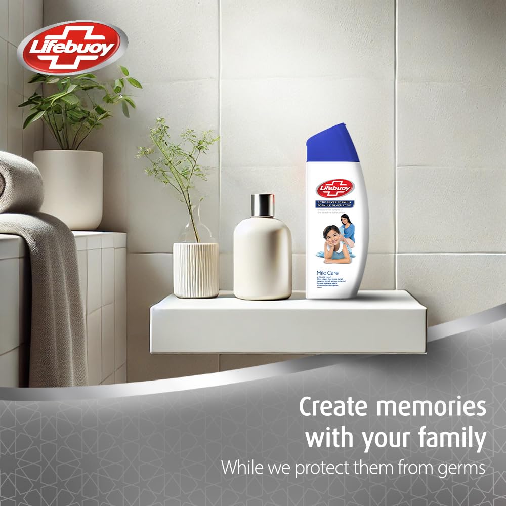 LIFEBUOY BODY WASH MILD CARE 300 ML / ACTIVE SILVER FORMULA