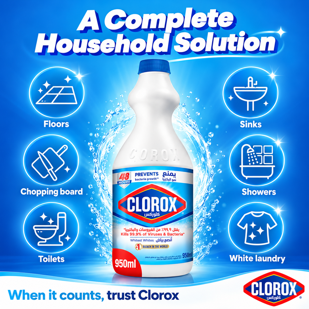 Clorox Original Liquid Bleach – 950ml 6pcs