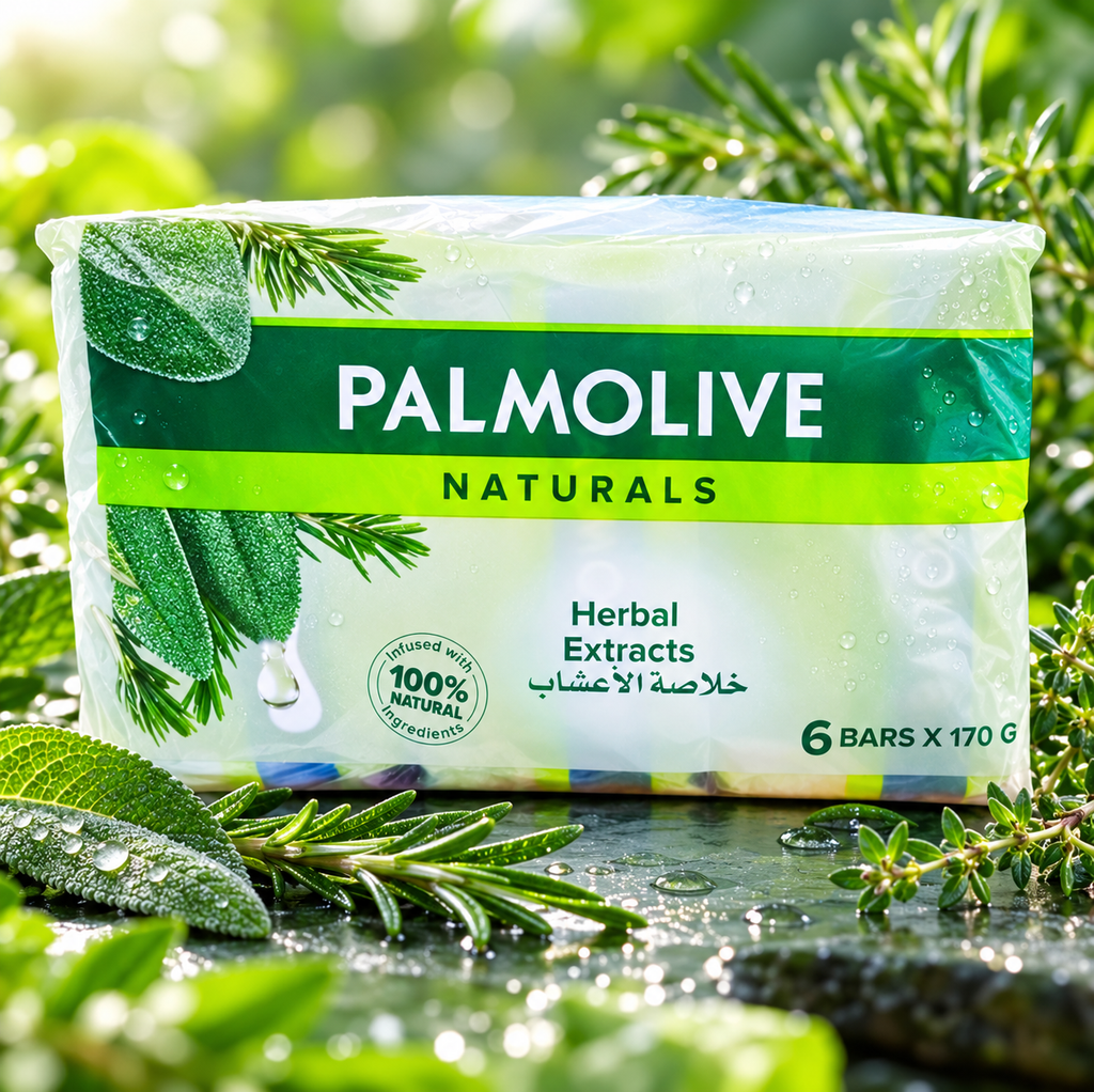 Palmolive 170g Herbal Extracts Soap – Everyday Skin Cleansing pack of 2 x 12pcs