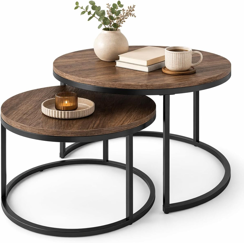 Round Coffee Table Set of 2