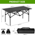 SKY-TOUCH Outdoor Camping Folding Table，Lightweight Folding Table