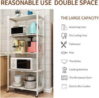 N/P 5-Tier Foldable Metal Storage Shelves - White