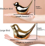 ELECDON Golden Ceramic Bird Figurines