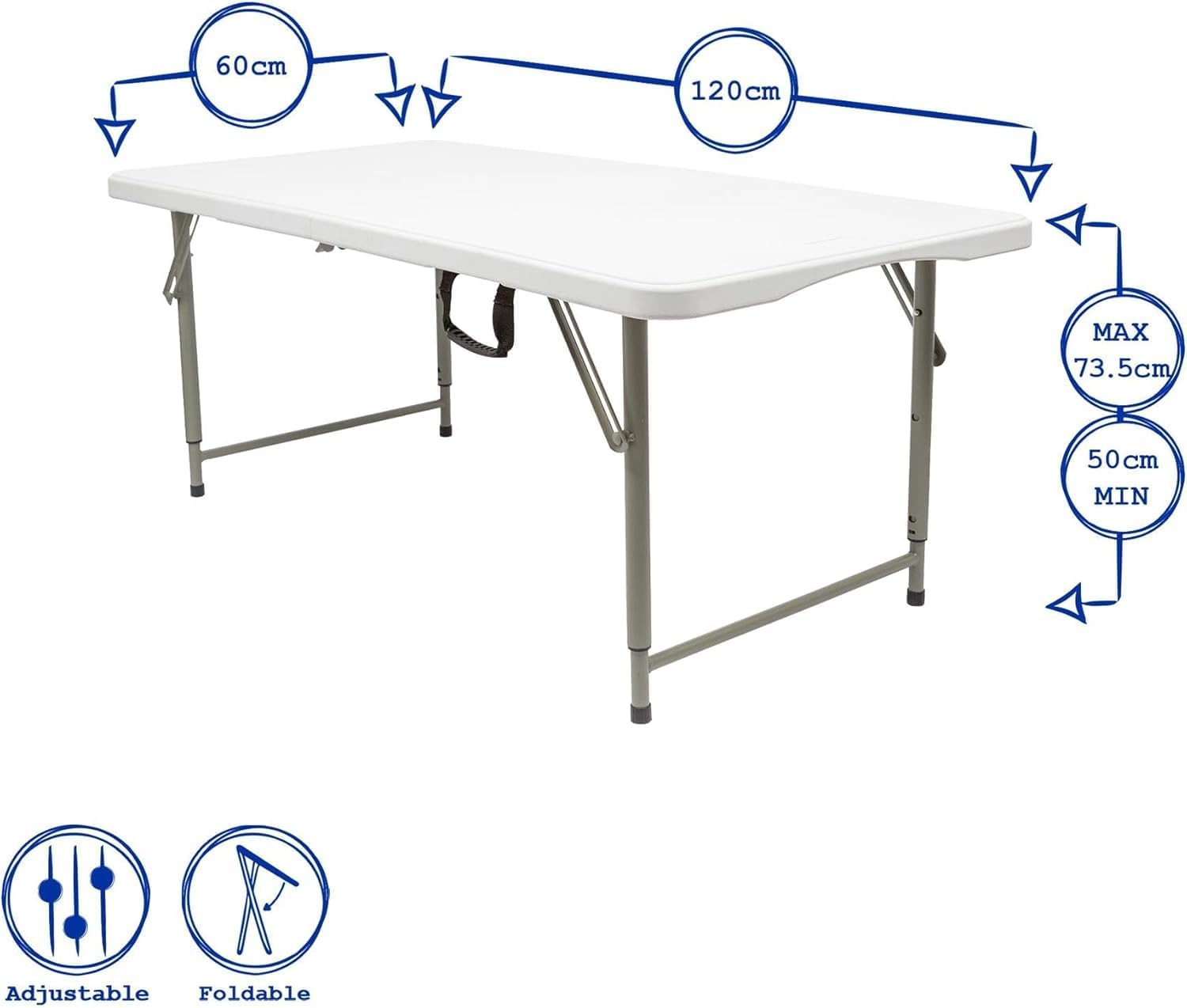 SKY-TOUCH Folding Lightweight Trestle Outdoor Camping Table