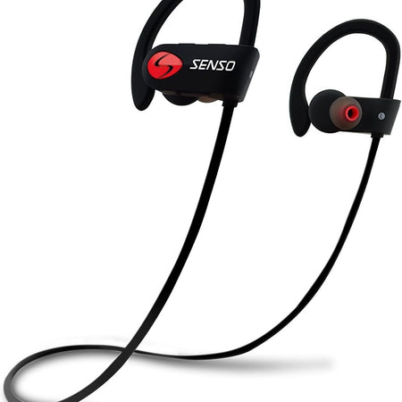 SENSO Bluetooth Headphones, Best Wireless Sports Earphones w/Mic IPX7