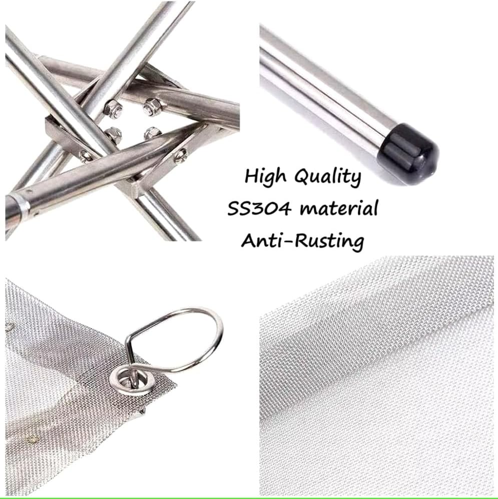 Portable Outdoor Fire Pit, Upgraded Collapsible Stainless Steel Fire Mesh Place