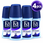 Fa Sport Recharging 50ml x 4pcs  – Daily Deodorant Roll-On